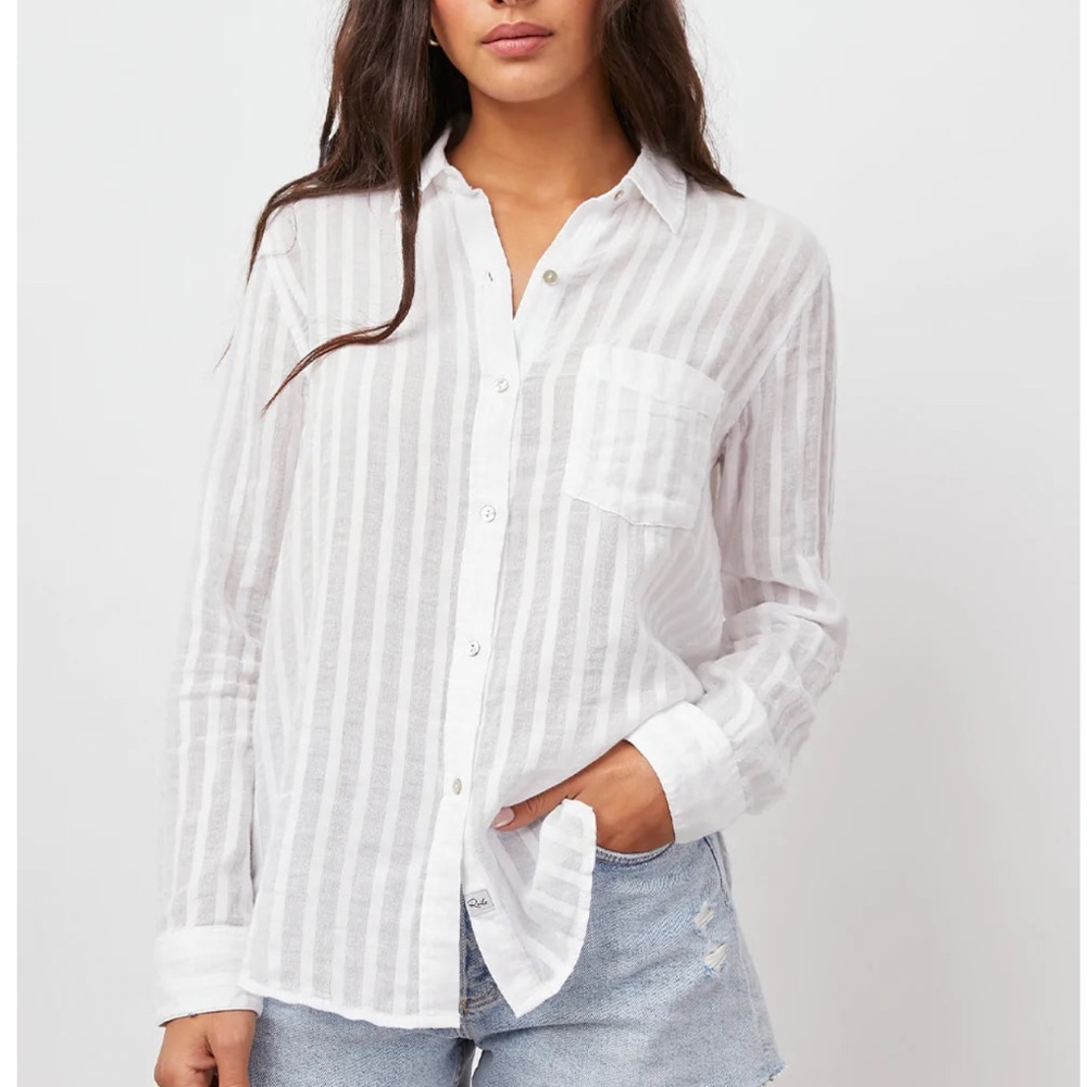 Rails Charli Button Down Business Casual Blouse W… - image 1